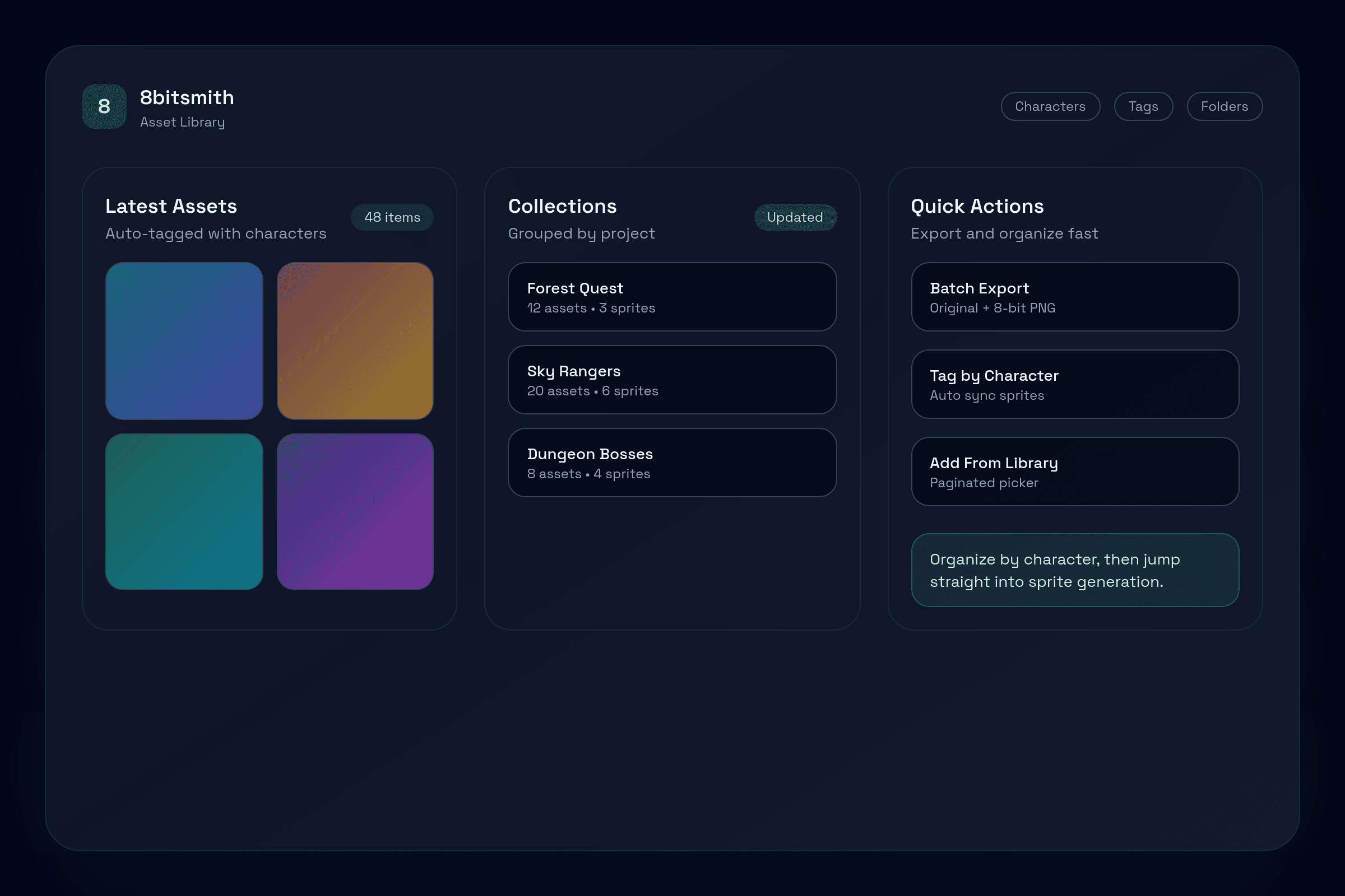 Asset Library preview